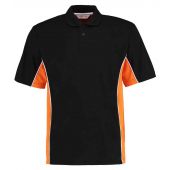 Kustom Kit Track Poly/Cotton Piqué Polo Shirt - Black/Orange Size 3XL