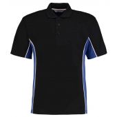 Kustom Kit Track Poly/Cotton Piqué Polo Shirt - Black/Royal Blue Size XXS