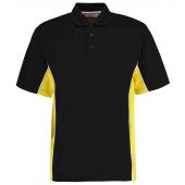 Kustom Kit Track Poly/Cotton Piqué Polo Shirt - Black/Yellow Size 3XL
