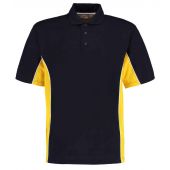 Kustom Kit Track Poly/Cotton Piqué Polo Shirt - Navy/Mid Yellow Size S