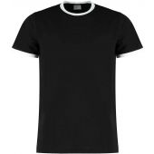 Kustom Kit Fashion Fit Ringer T-Shirt - Black/White Size XXL