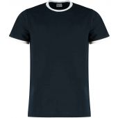 Kustom Kit Fashion Fit Ringer T-Shirt - Navy/White Size XXL