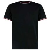 Kustom Kit Fashion Fit Tipped T-Shirt - Black/Red Size XXL