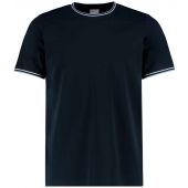 Kustom Kit Fashion Fit Tipped T-Shirt - Navy/Light Blue Size XXL