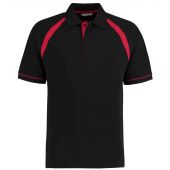 Kustom Kit Oak Hill Cotton Piqué Polo Shirt - Black/Bright Red Size XXL