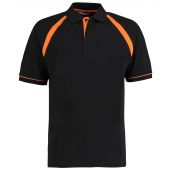 Kustom Kit Oak Hill Cotton Piqué Polo Shirt - Black/Orange Size XXL