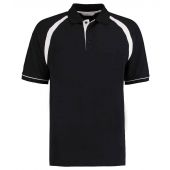 Kustom Kit Oak Hill Cotton Piqué Polo Shirt - Black/White Size XXL