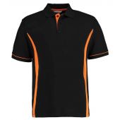 Kustom Kit Scottsdale Cotton Piqué Polo Shirt - Black/Orange Size XXL