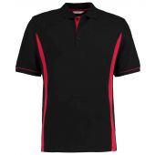 Kustom Kit Scottsdale Cotton Piqué Polo Shirt - Black/Red Size XXL