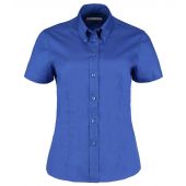 Kustom Kit Ladies Premium Short Sleeve Tailored Oxford Shirt - Royal Blue Size 28