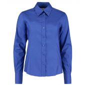 Kustom Kit Ladies Premium Long Sleeve Tailored Oxford Shirt - Royal Blue Size 14