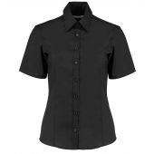 Kustom Kit Ladies Short Sleeve Tailored Business Shirt - Black Size 28