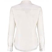 Kustom Kit Ladies Long Sleeve Tailored Stretch Oxford Shirt