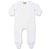 Larkwood Contrast Baby Sleepsuit - White/White Size 12-18