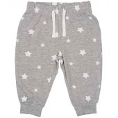 Larkwood Baby/Toddler Lounge Pants - Heather Grey/White Stars Size 3-4