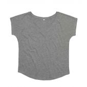 Mantis Ladies Loose Fit V Neck T-Shirt - Heather Marl Size XL