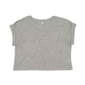 Mantis Ladies Organic Cropped T-Shirt - Heather Marl Size L