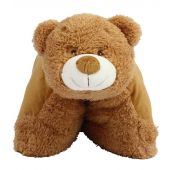 Mumbles Zippie Bear Cushion - Mid Brown Size ONE