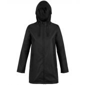NEOBLU Ladies Antoine Wax Parka Jacket - Deep Black Size 3XL