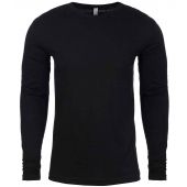 Next Level Apparel Cotton Long Sleeve Crew Neck T-Shirt - Black Size XXL