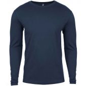 Next Level Apparel Cotton Long Sleeve Crew Neck T-Shirt - Indigo Size XXL