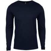 Next Level Apparel Cotton Long Sleeve Crew Neck T-Shirt - Midnight Navy Size XXL