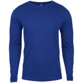 Next Level Apparel Cotton Long Sleeve Crew Neck T-Shirt - Royal Blue Size XXL