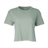Next Level Apparel Ladies Festival Cali Cropped T-Shirt - Stonewash Green Size XS