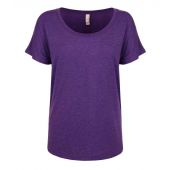 Next Level Apparel Ladies Tri-Blend Dolman T-Shirt - Purple Rush Size XXL