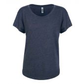 Next Level Apparel Ladies Tri-Blend Dolman T-Shirt - Vintage Navy Size 3XL
