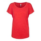 Next Level Apparel Ladies Tri-Blend Dolman T-Shirt - Vintage Red Size 3XL
