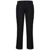 Portwest Stretch Slim Combat Trousers - Black Size 42/R