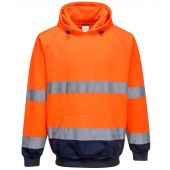 Portwest Hi-Vis Two Tone Hooded Sweatshirt - Orange/Navy Size 3XL