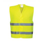 Portwest Hi-Vis Two Band Vest - Yellow Size 4XL/5XL