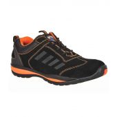 Portwest Steelite™ Lusum S1P HRO Safety Trainers - Black/Orange Size 46