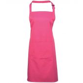 Premier 'Colours' Bib Apron with Pocket - Hot Pink Size ONE