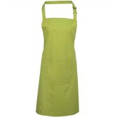 Premier 'Colours' Bib Apron with Pocket - Lime Green Size ONE