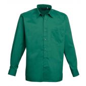 Premier Long Sleeve Poplin Shirt - Emerald Size 14.5