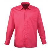 Premier Long Sleeve Poplin Shirt - Hot Pink Size 19