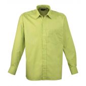 Premier Long Sleeve Poplin Shirt - Lime Green Size 23