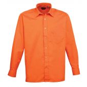Premier Long Sleeve Poplin Shirt - Orange Size 19