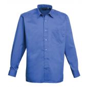 Premier Long Sleeve Poplin Shirt - Royal Blue Size 23