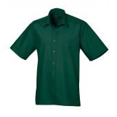 Premier Short Sleeve Poplin Shirt - Bottle Green Size 19