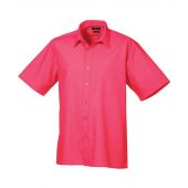 Premier Short Sleeve Poplin Shirt - Hot Pink Size 19