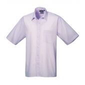 Premier Short Sleeve Poplin Shirt - Lilac Size 14.5