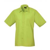 Premier Short Sleeve Poplin Shirt - Lime Green Size 23