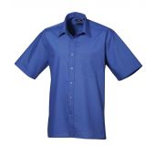 Premier Short Sleeve Poplin Shirt - Royal Blue Size 23
