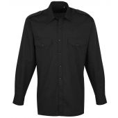 Premier Long Sleeve Pilot Shirt - Black Size 19