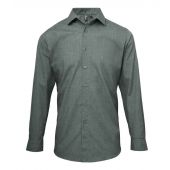 Premier Cross-Dye Roll Sleeve Shirt - Grey Denim Size 3XL