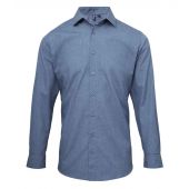 Premier Cross-Dye Roll Sleeve Shirt - Indigo Denim Size 3XL